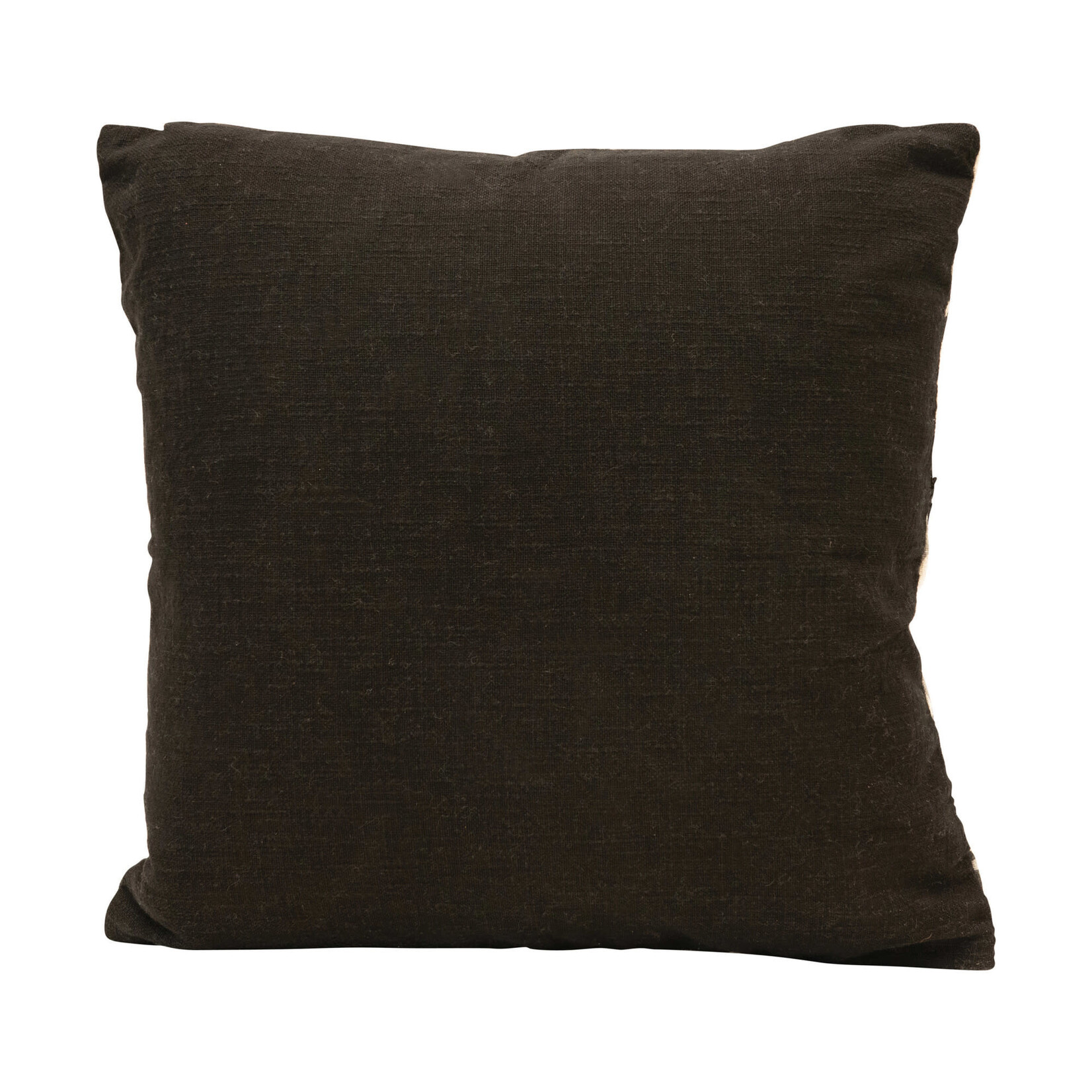 m. lynne designs black pom scallop pillow