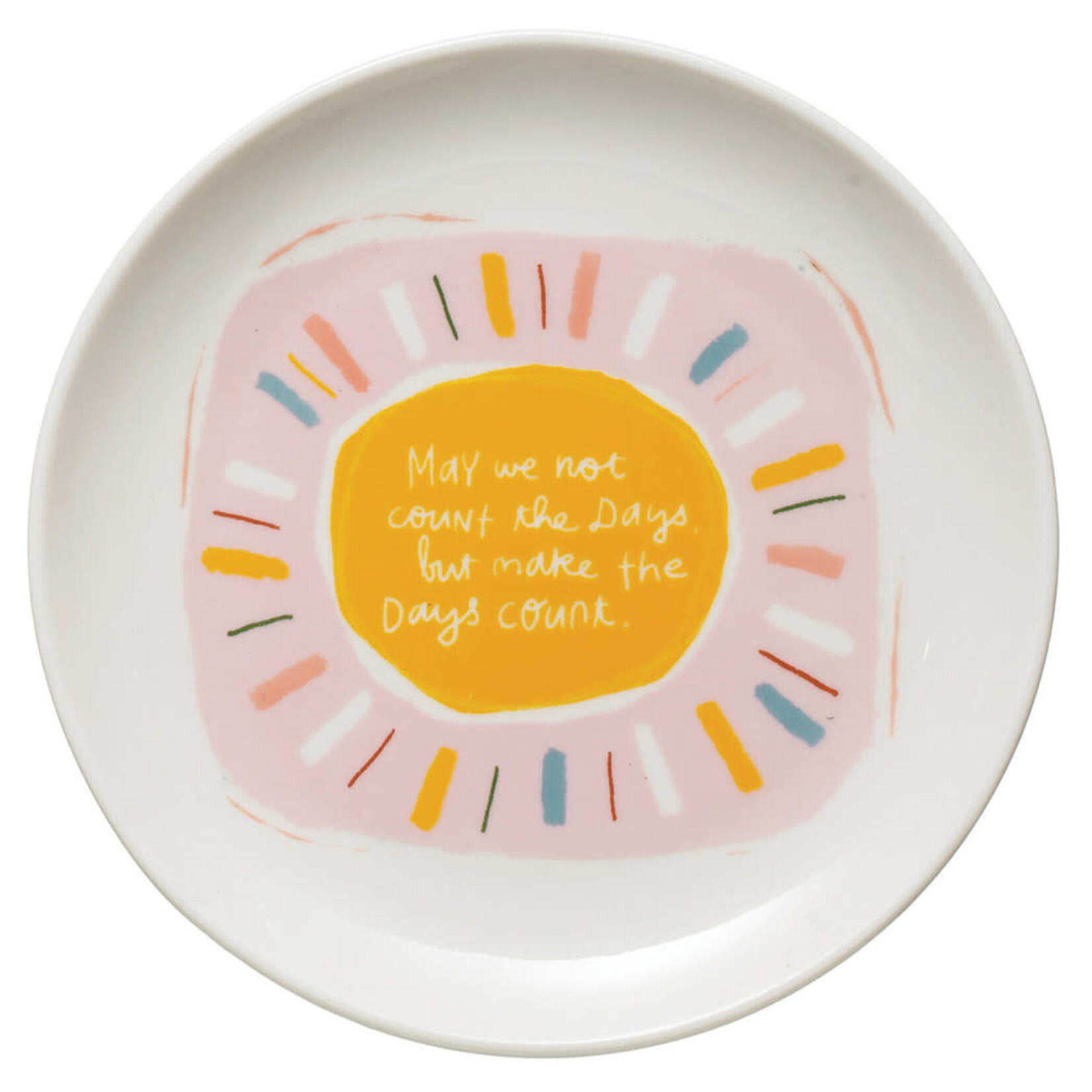 m. lynne designs trinket dish with colorful quote