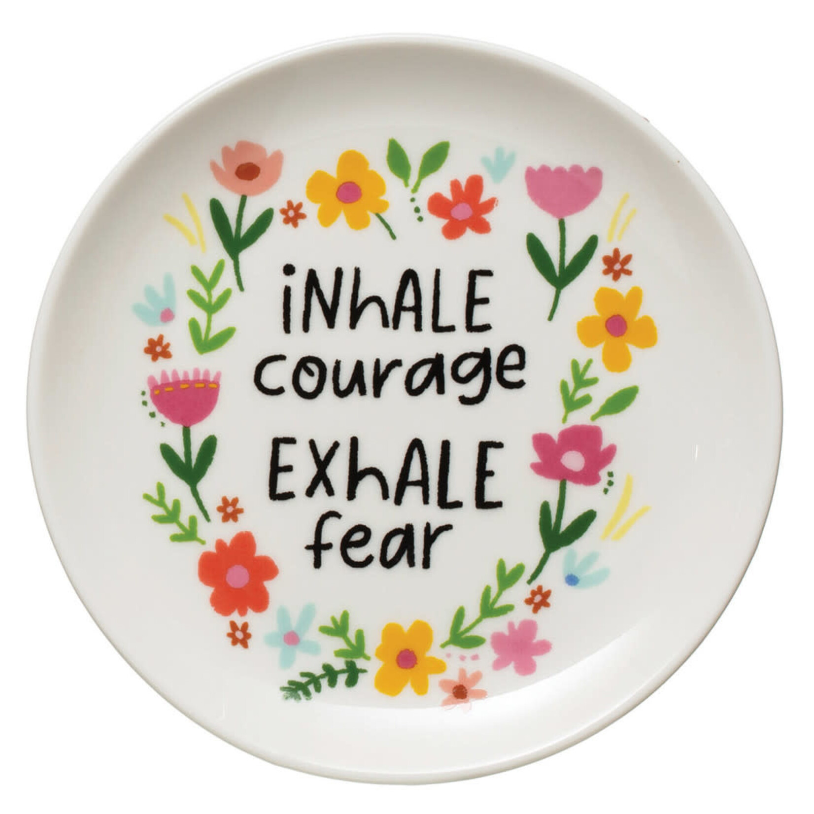 m. lynne designs trinket dish with colorful quote