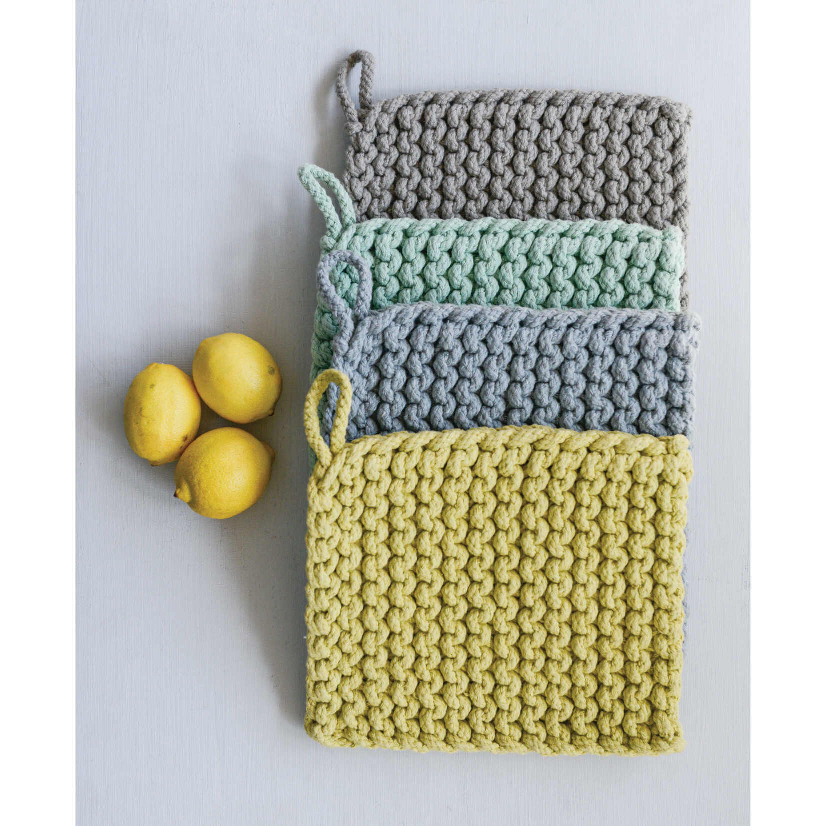 cotton crocheted pot holder