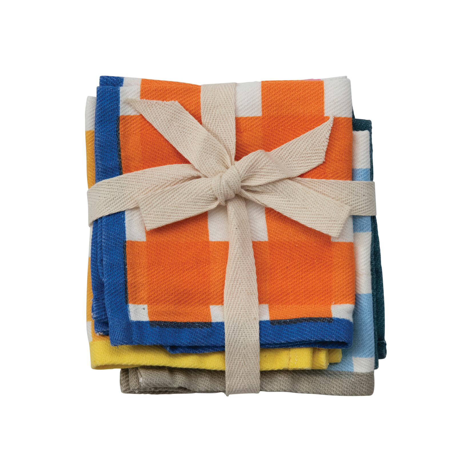 m. lynne designs multicolor gingham napkins, set of four