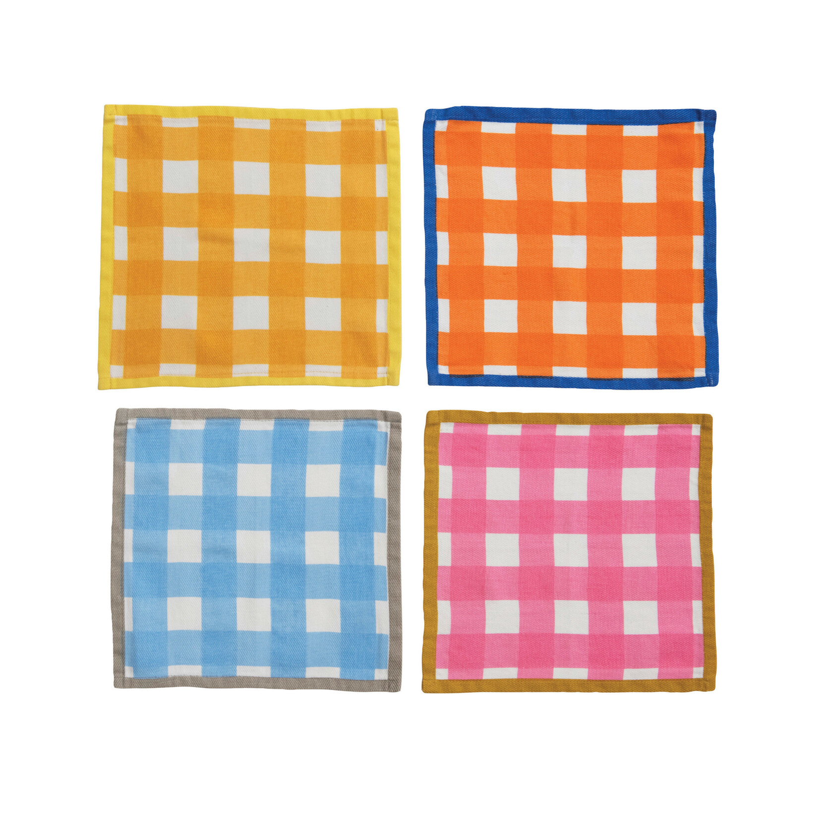 m. lynne designs multicolor gingham napkins, set of four