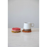 m. lynne designs wool felt pinks ball coasters