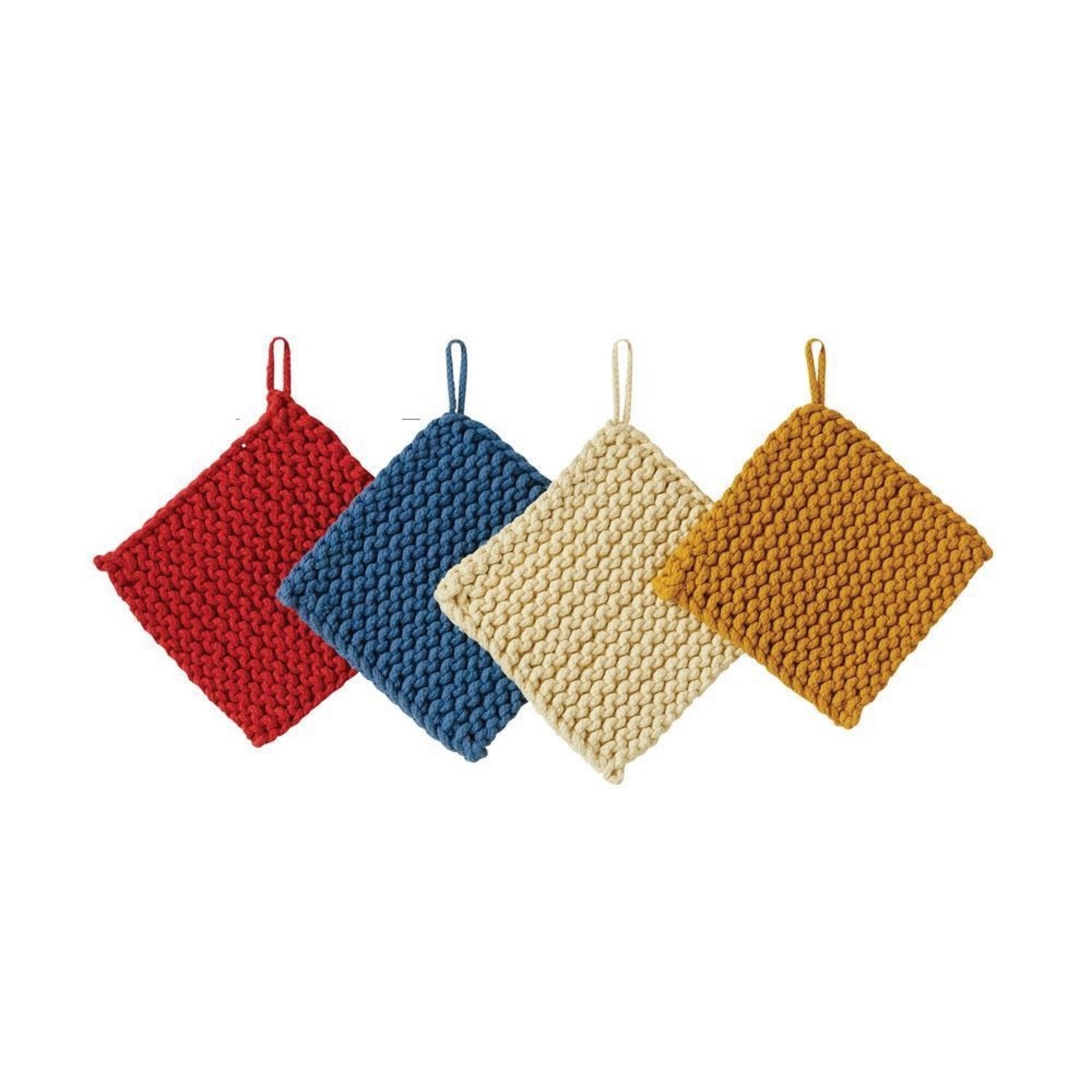 cotton crocheted pot holder