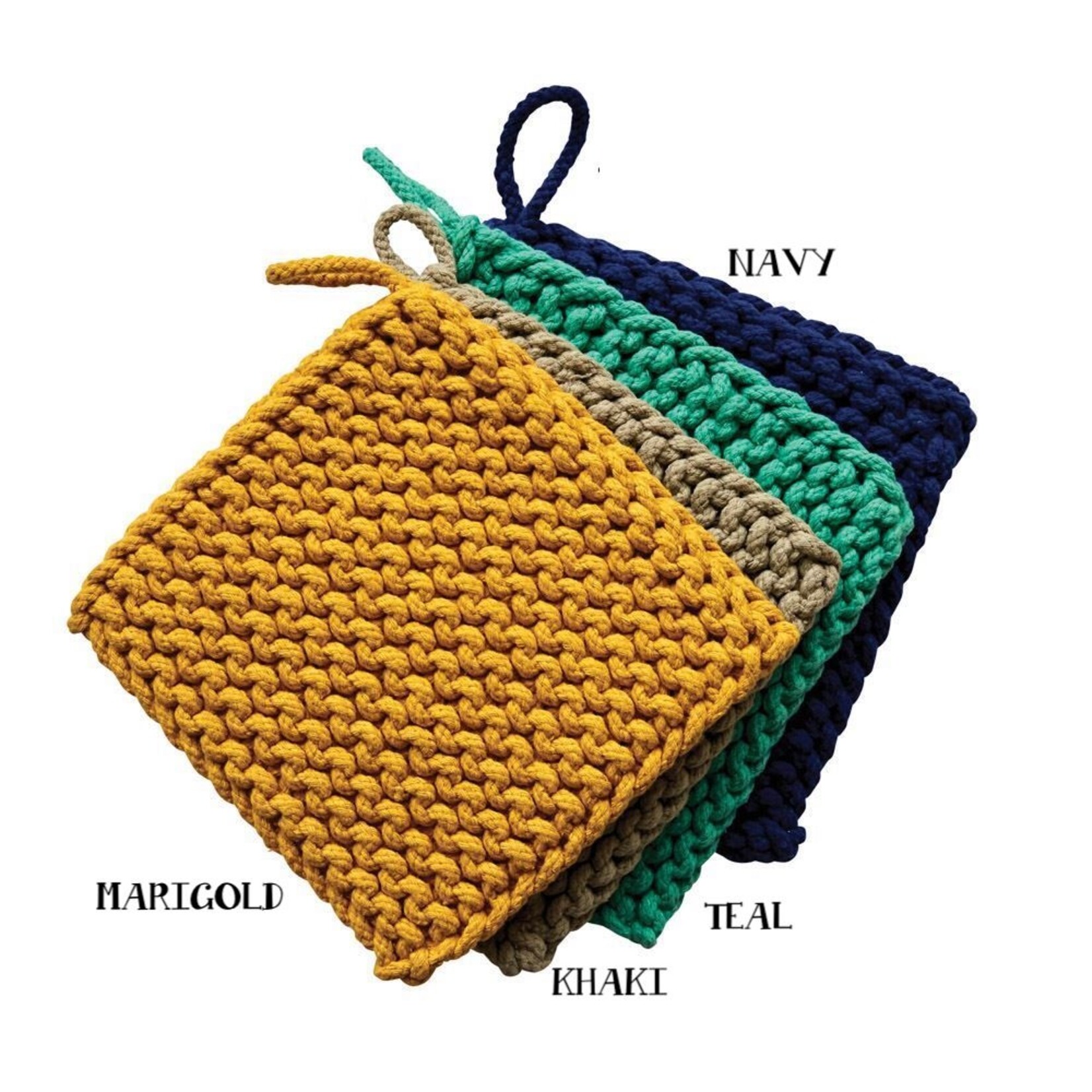 cotton crocheted pot holder