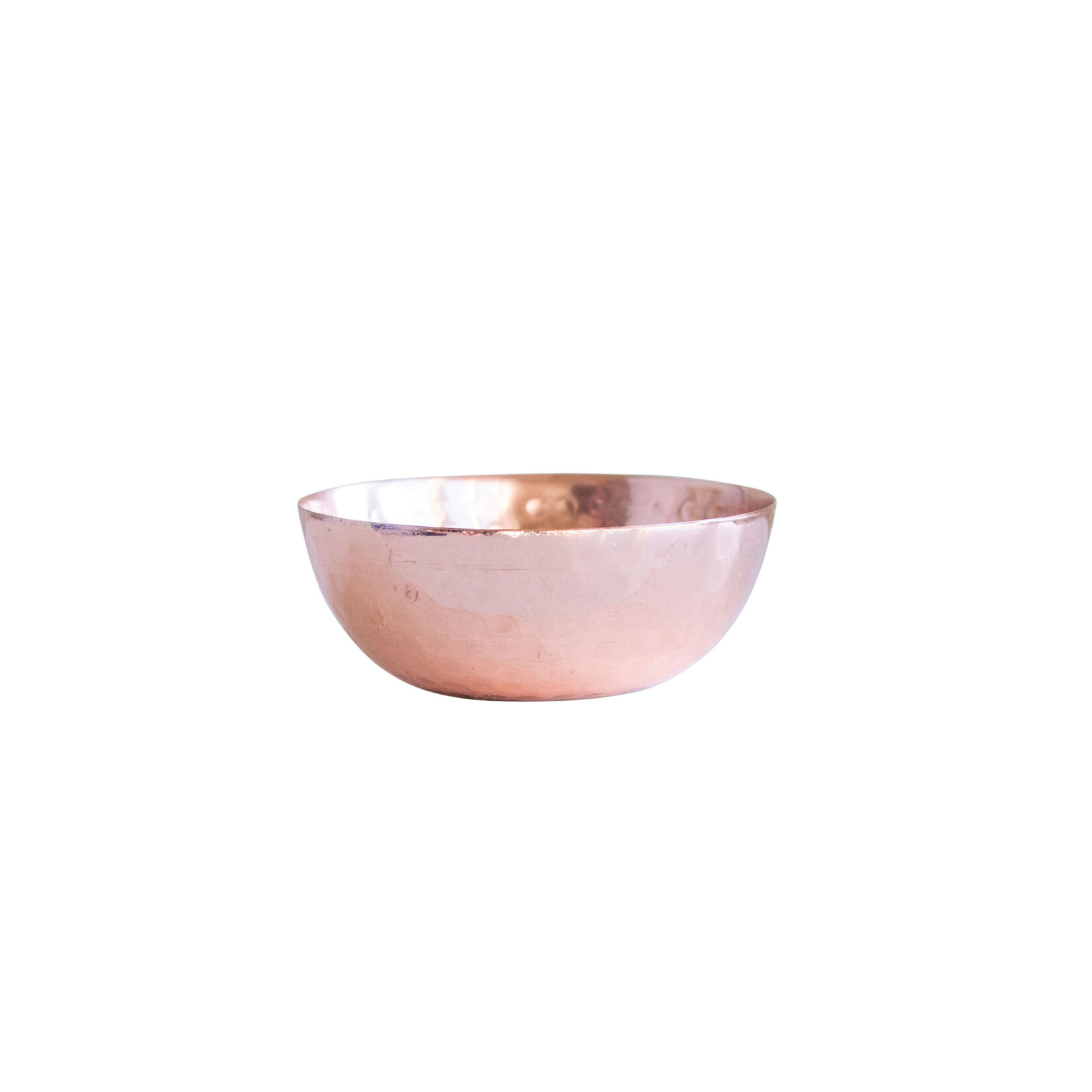 m. lynne designs hammered metal pinch pot bowl