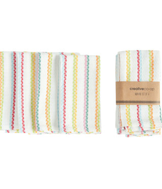 available at m. lynne designs Woven Cotton Stripes Napkins