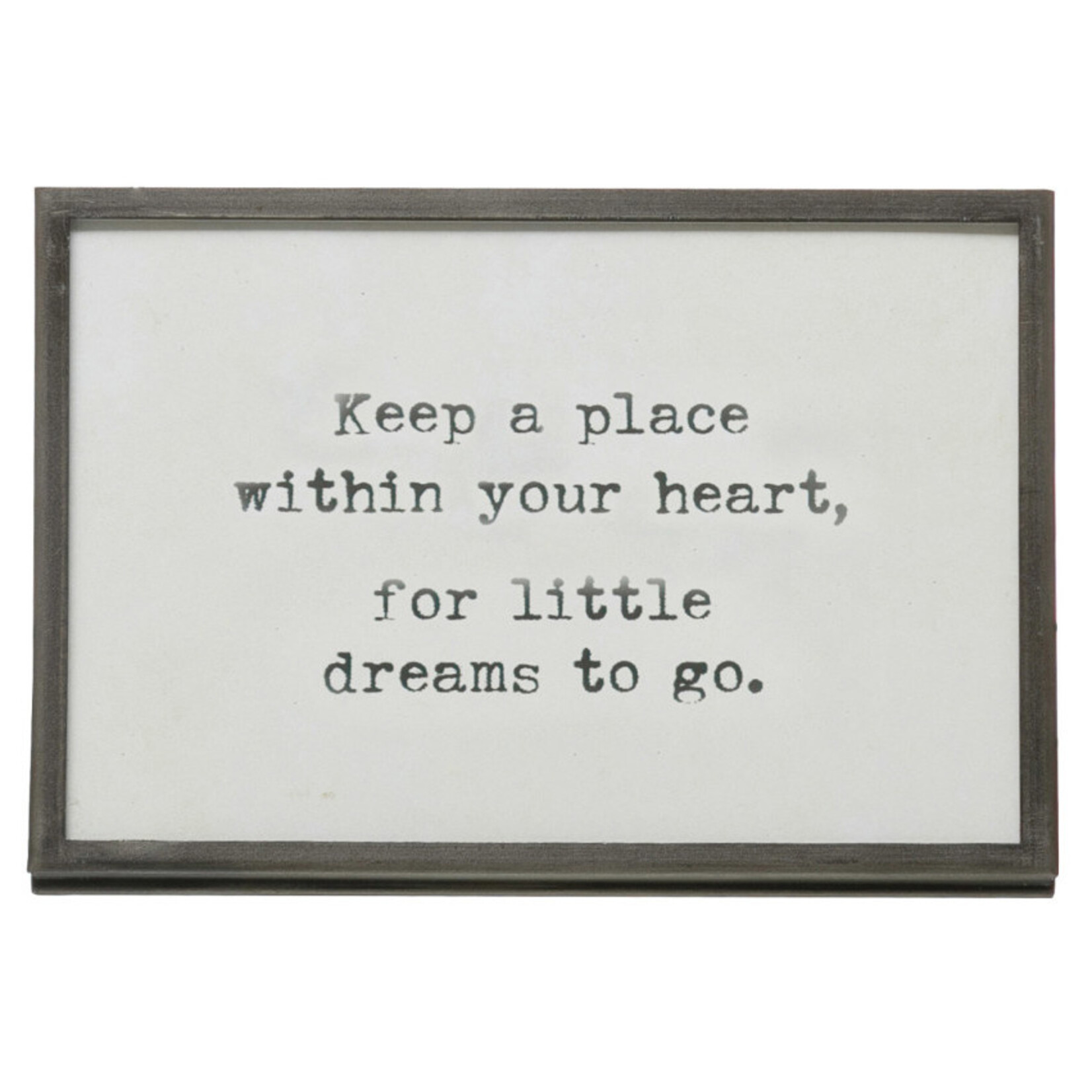 m. lynne designs metal frame with quote