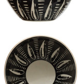 available at m. lynne designs Black & White Stoneware Bowl