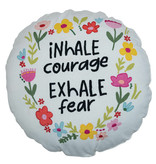 available at m. lynne designs Round Pillow with Quote
