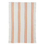 m. lynne designs coral & mustard textured tea towel
