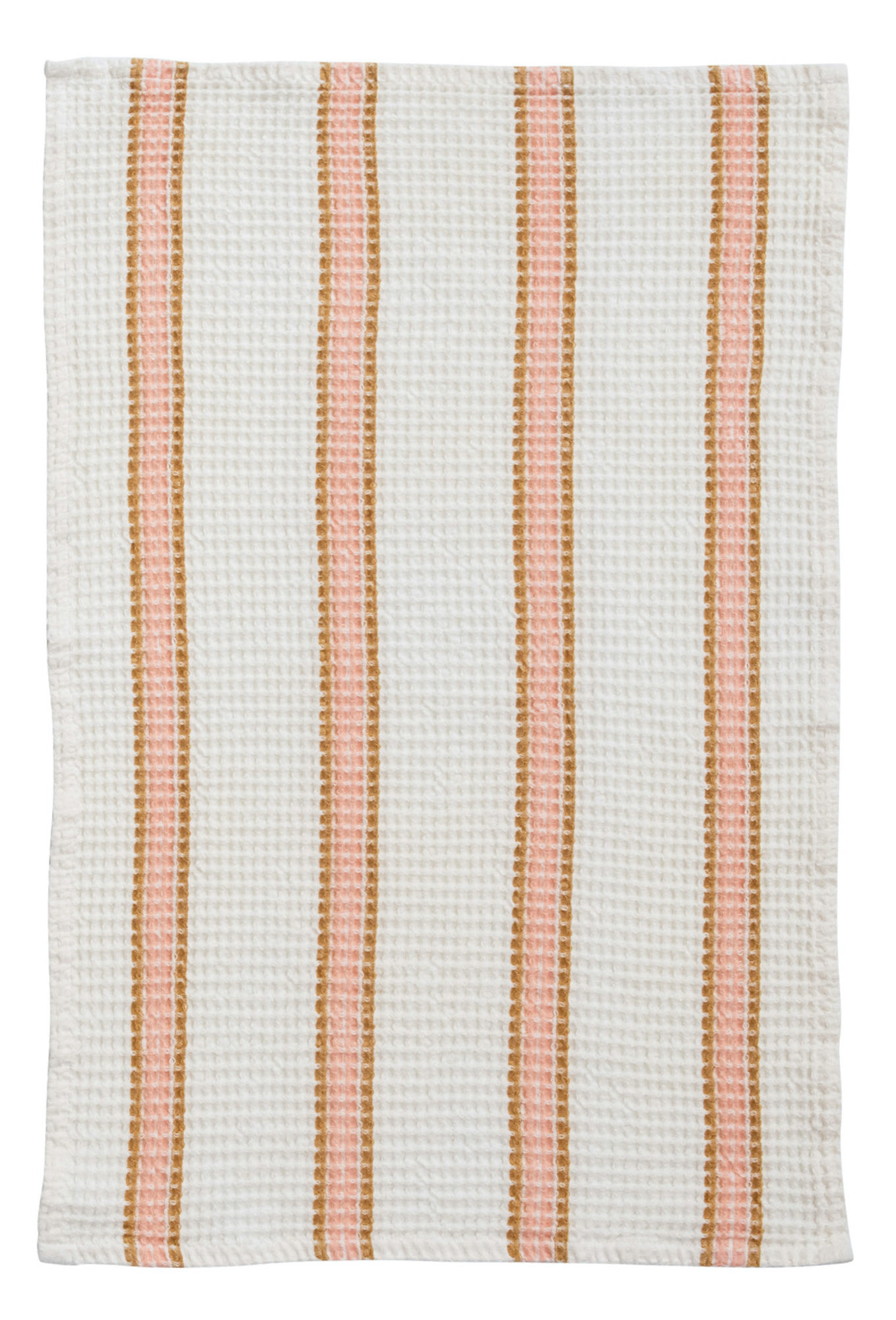 available at m. lynne designs Coral & Mustard Textured Tea Towel