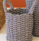 available at m. lynne designs Black & White Cotton Rope Basket