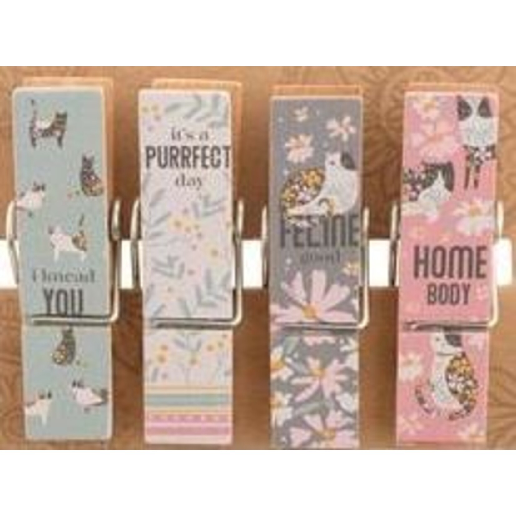 m. lynne designs pastel cat chip clip