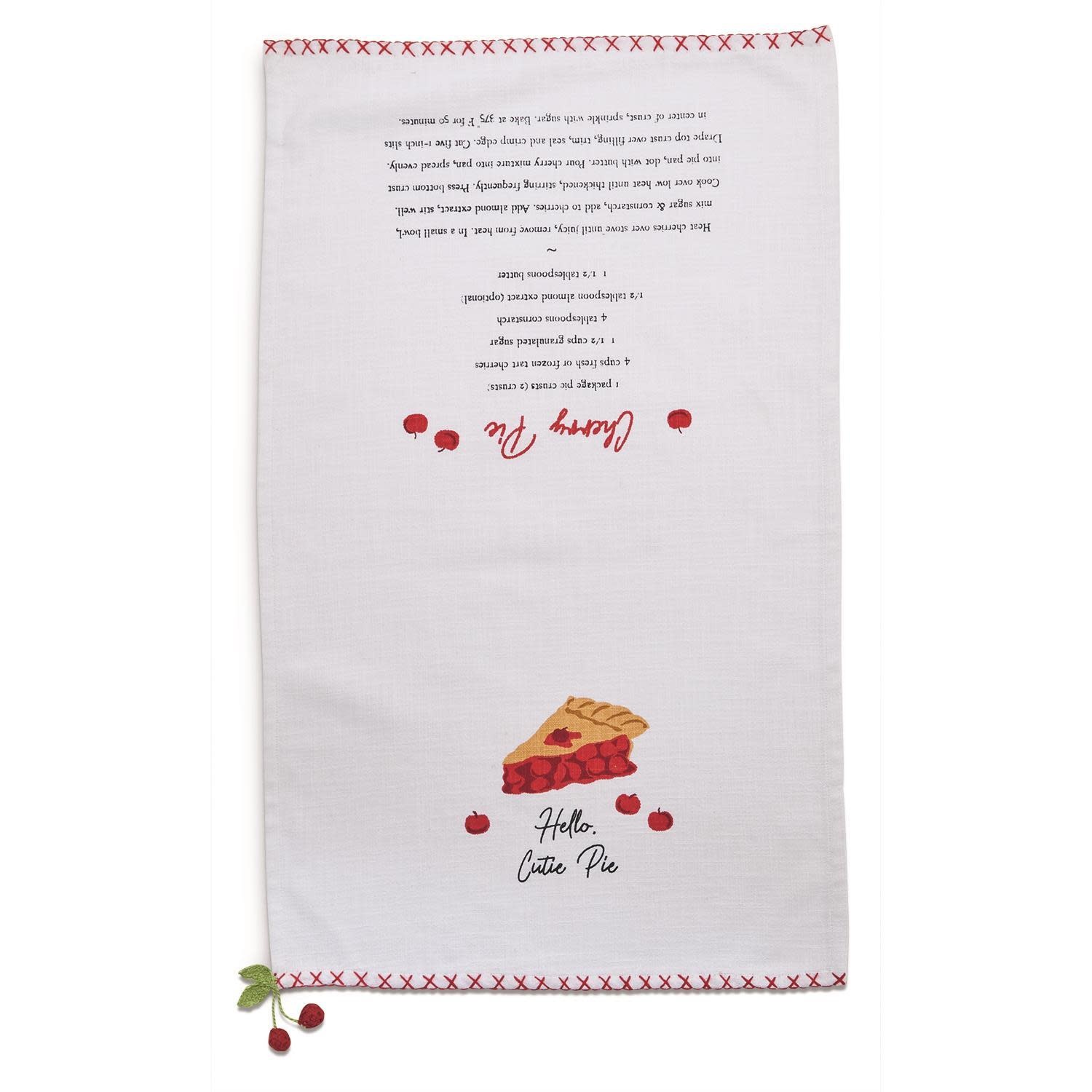 available at m. lynne designs Cherry Cutie Pie Tea Towel