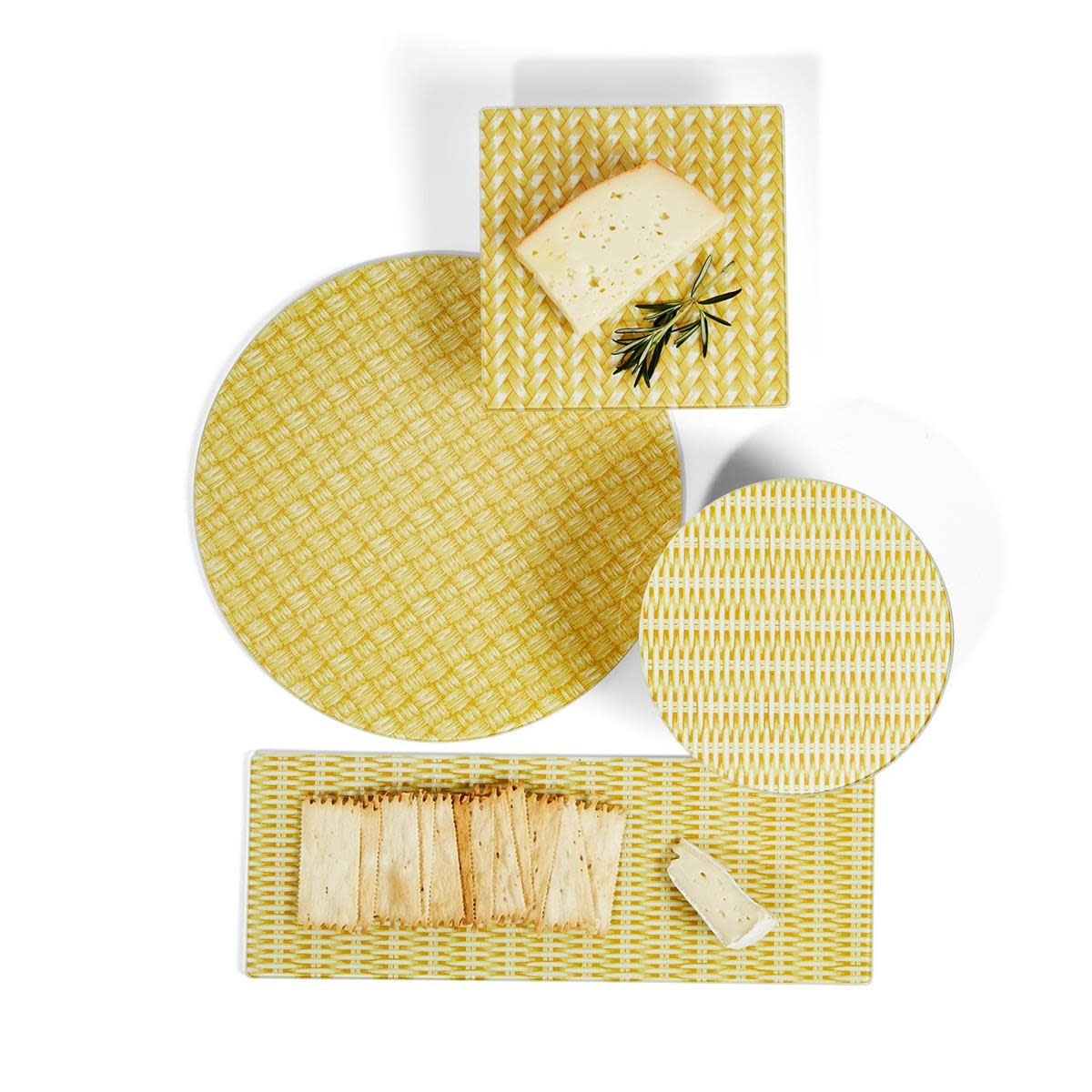 available at m. lynne designs Rattan Weave Serving Tray