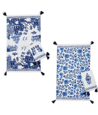 available at m. lynne designs Chinoiserie Tea Towel Set