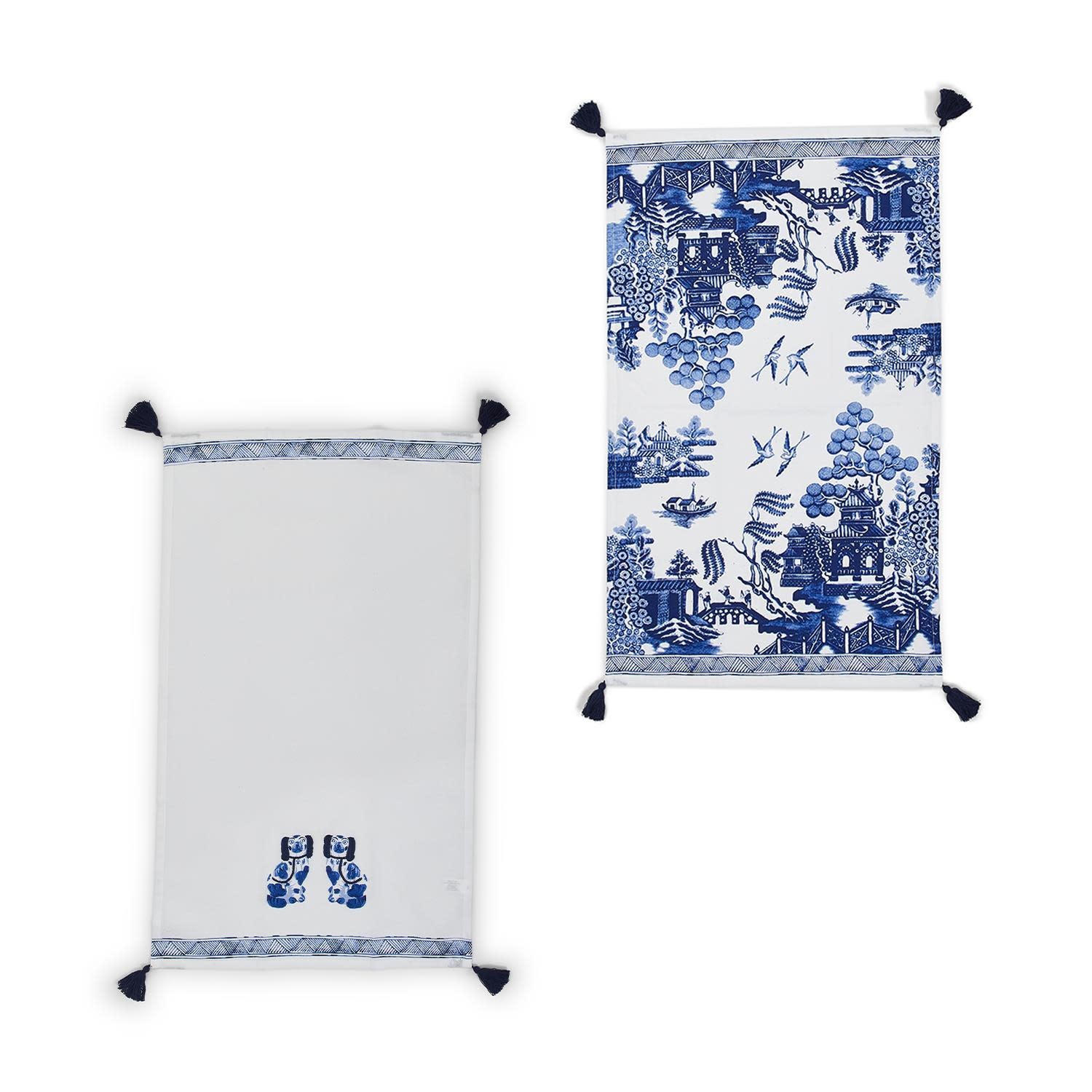 available at m. lynne designs Chinoiserie Tea Towel Set