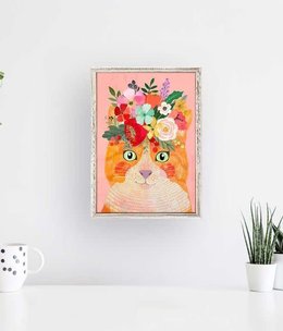 available at m. lynne designs Mystic the Cat Framed Canvas