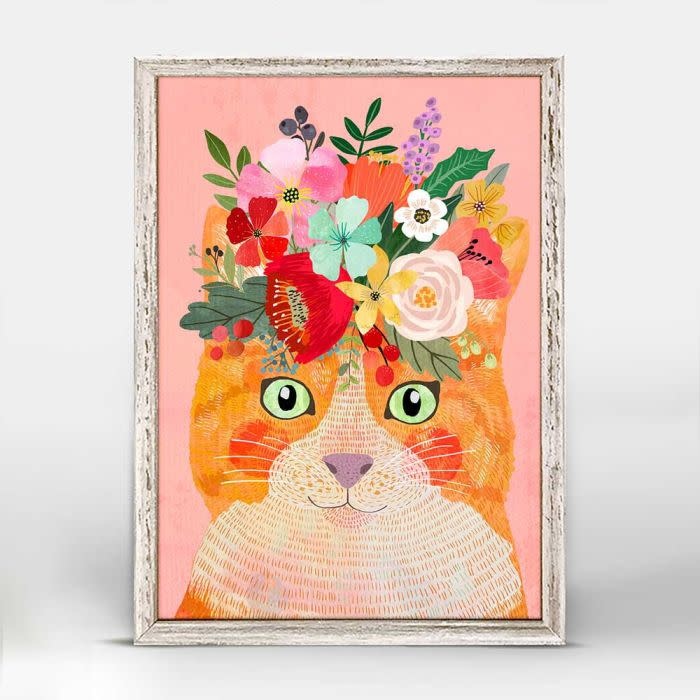 available at m. lynne designs Mystic the Cat Framed Canvas