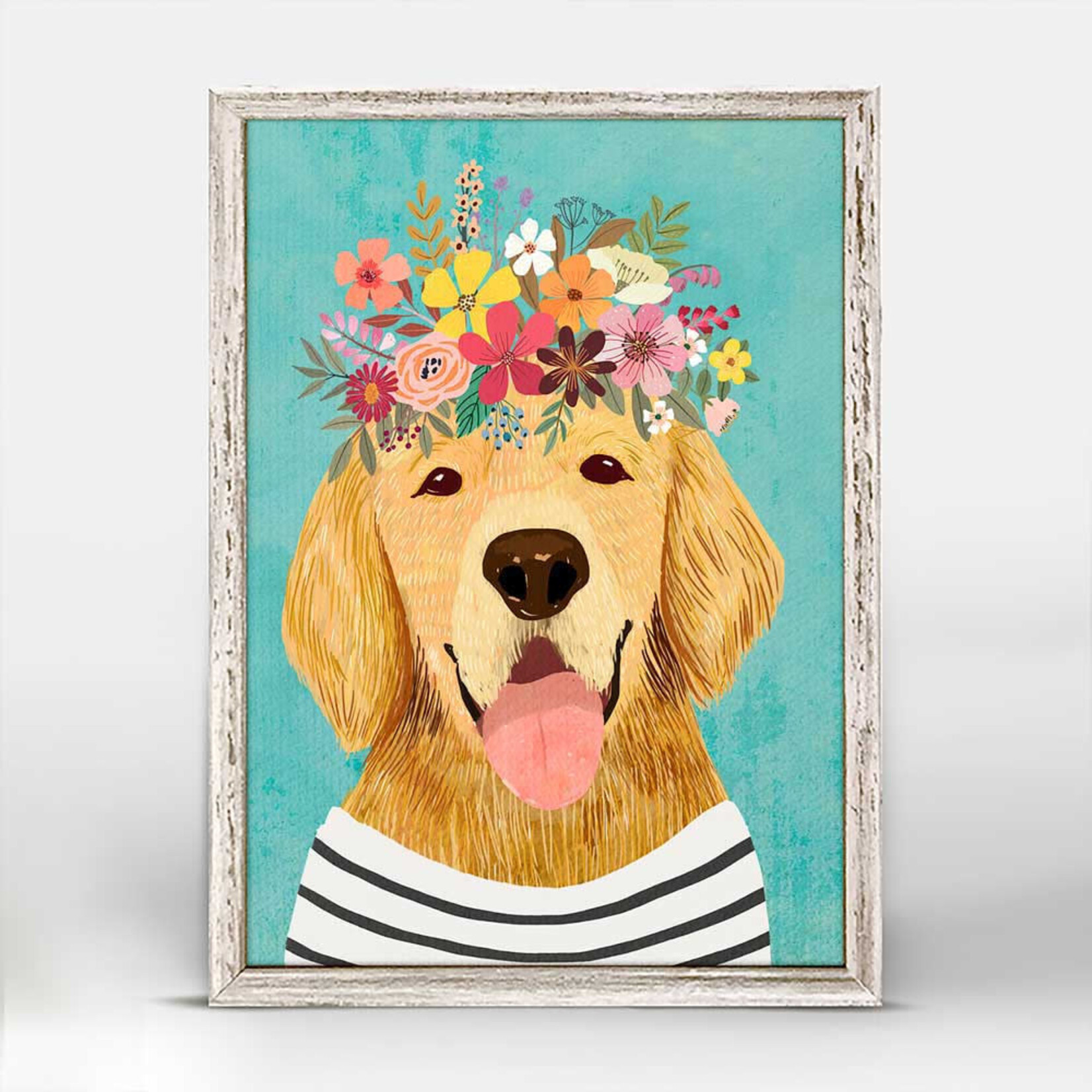 m. lynne designs golden boy framed canvas