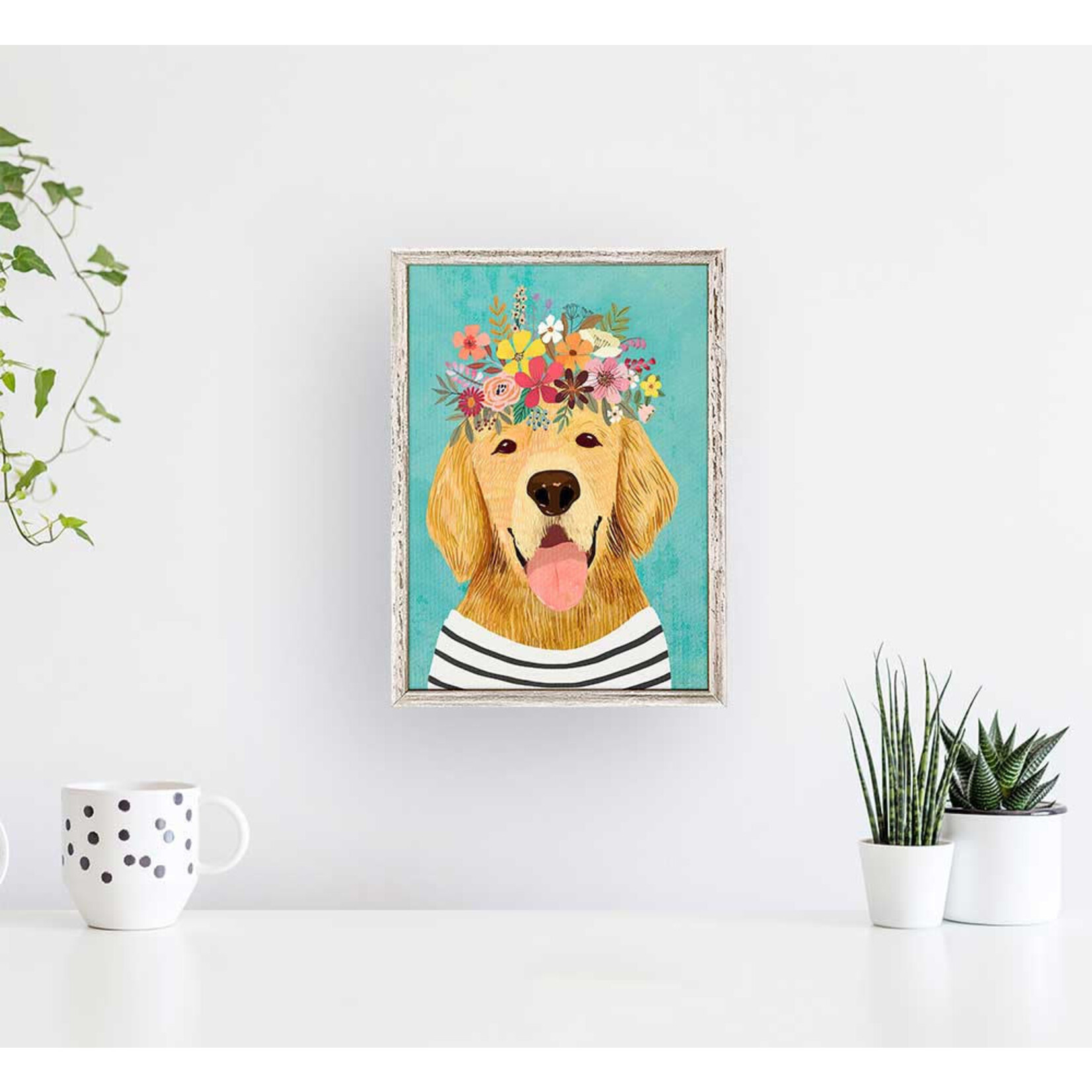 m. lynne designs golden boy framed canvas