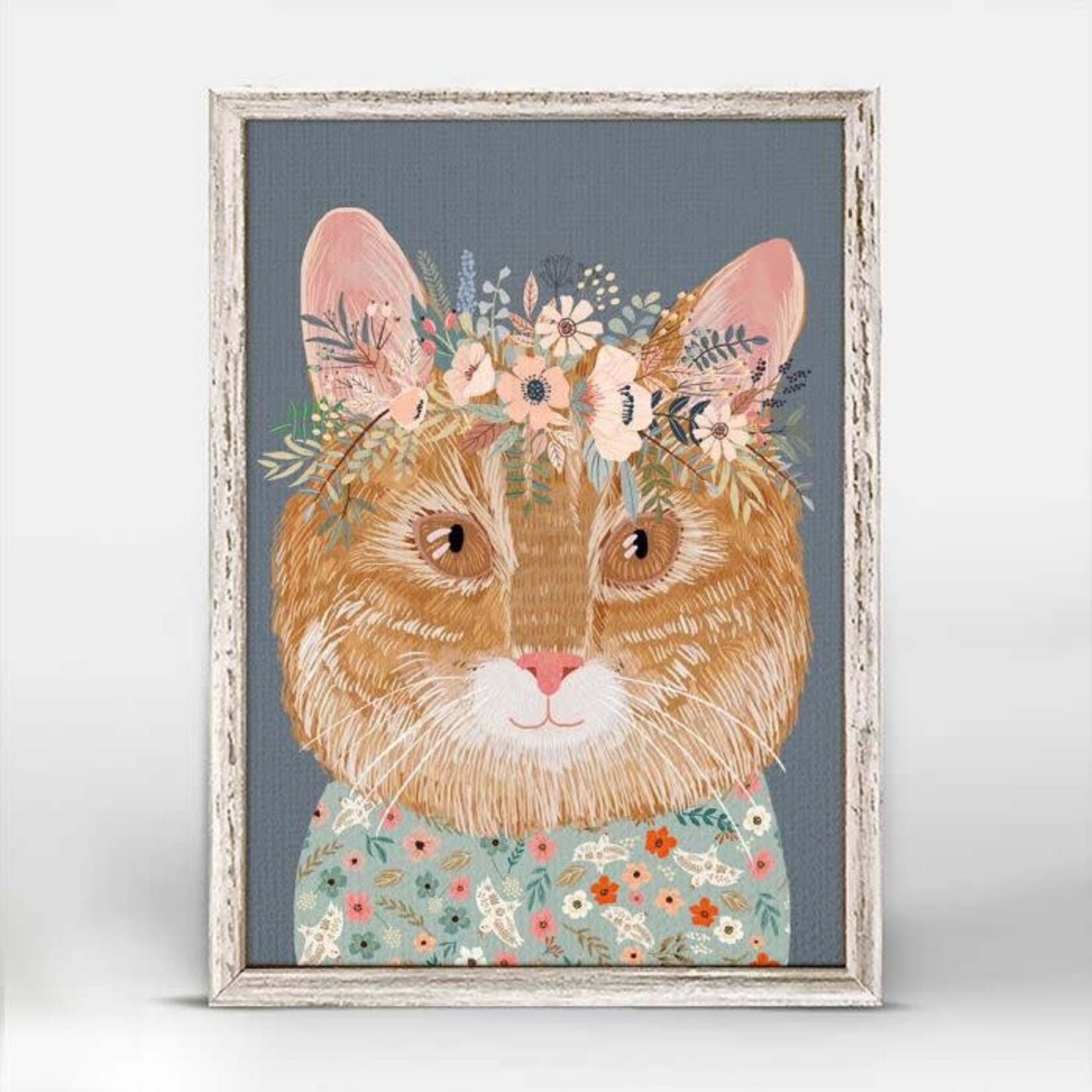 m. lynne designs ginger the cat framed cat