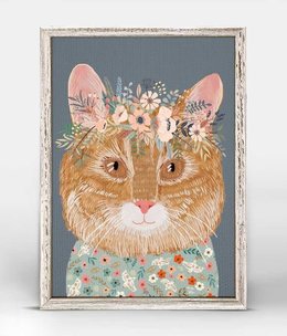 available at m. lynne designs Ginger the Cat Framed Canvas