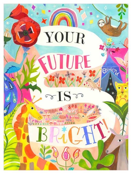 available at m. lynne designs Your Future is Bright Canvas