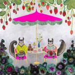 m. lynne designs squirrel's house framed canvas