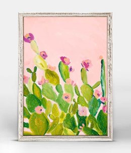 available at m. lynne designs Cactus Floral Framed Canvas