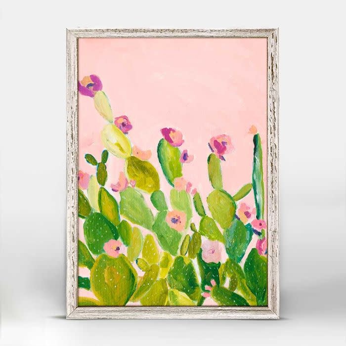 Cactus Floral Framed Canvas