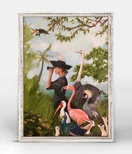 The Birdwatcher Framed Canvas
