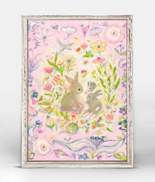 available at m. lynne designs Bunny World Framed Canvas