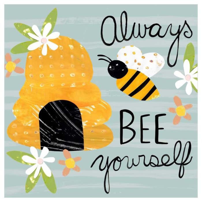 available at m. lynne designs Bee Yourself Framed Canvas