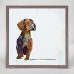 m. lynne designs dachshund framed canvas