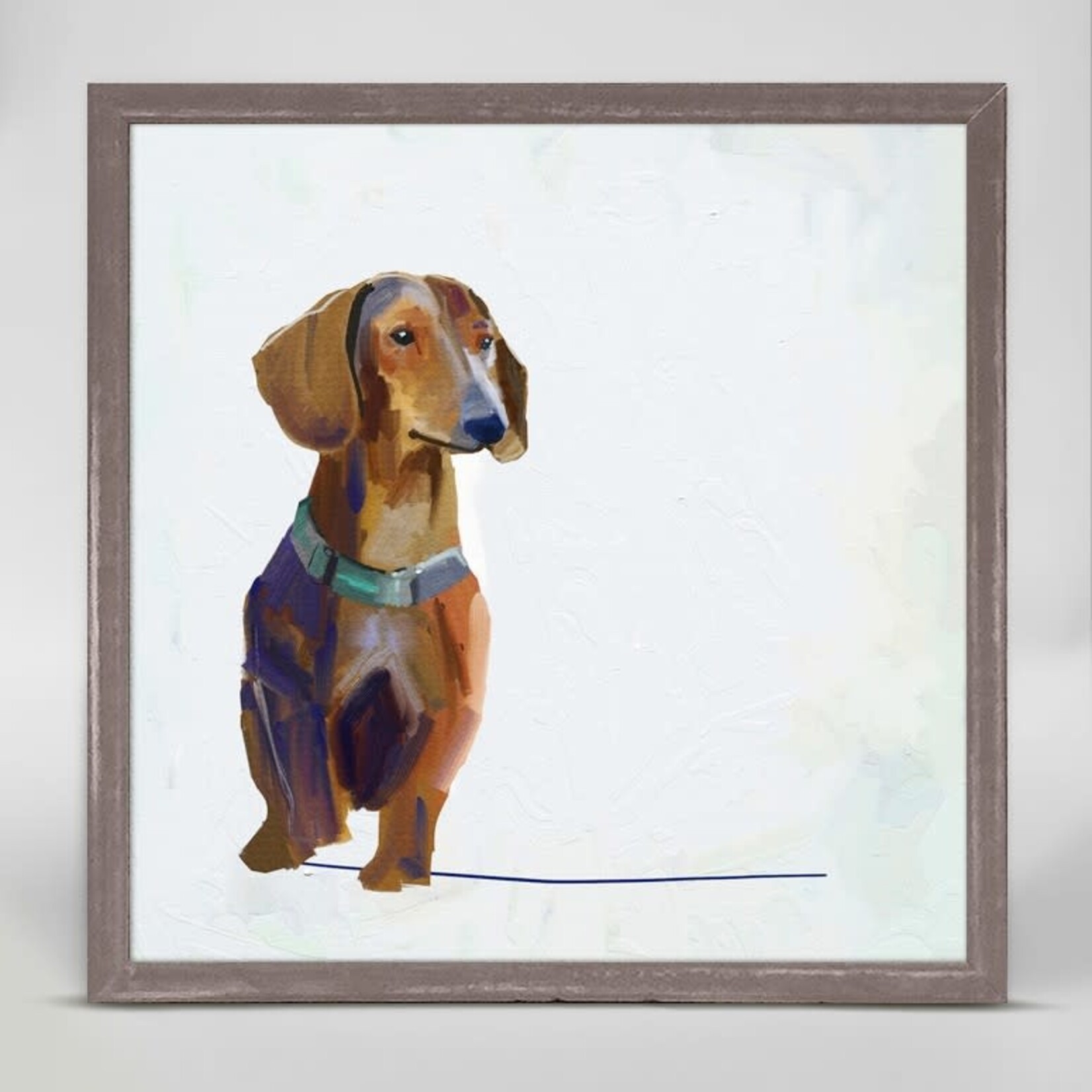 m. lynne designs dachshund framed canvas