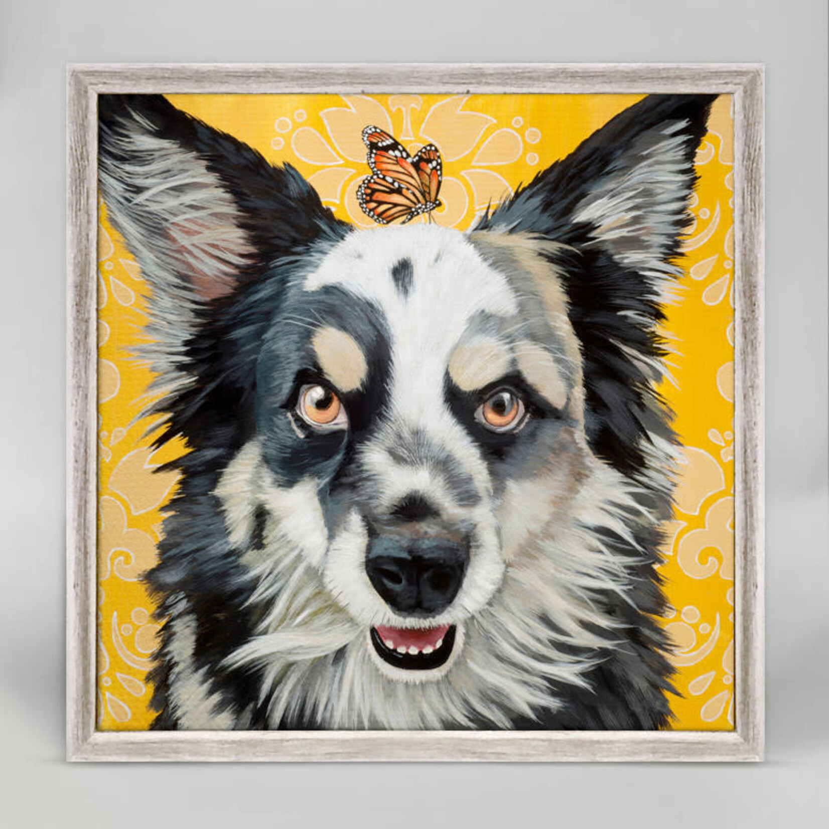 m. lynne designs shepherds & butterfly framed canvas