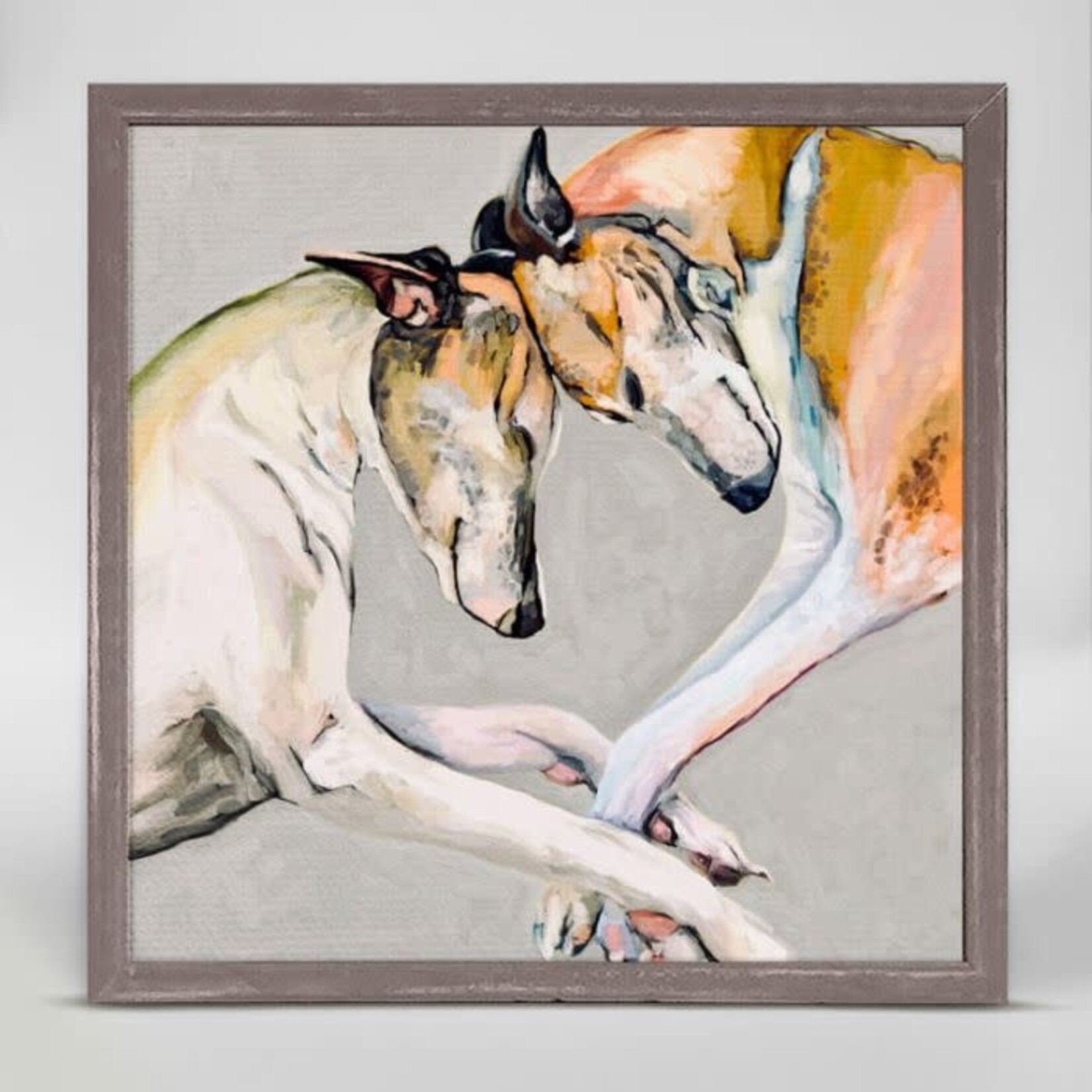 m. lynne designs greyhounds framed canvas