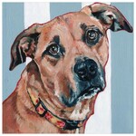 m. lynne designs lexi dog framed canvas