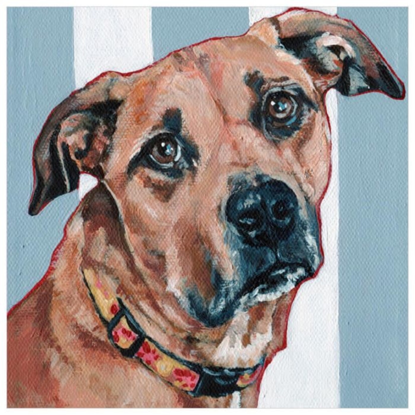 m. lynne designs lexi dog framed canvas