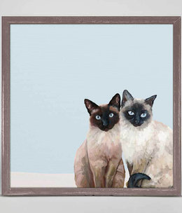 available at m. lynne designs Siamese Cat Duo Framed Canvas