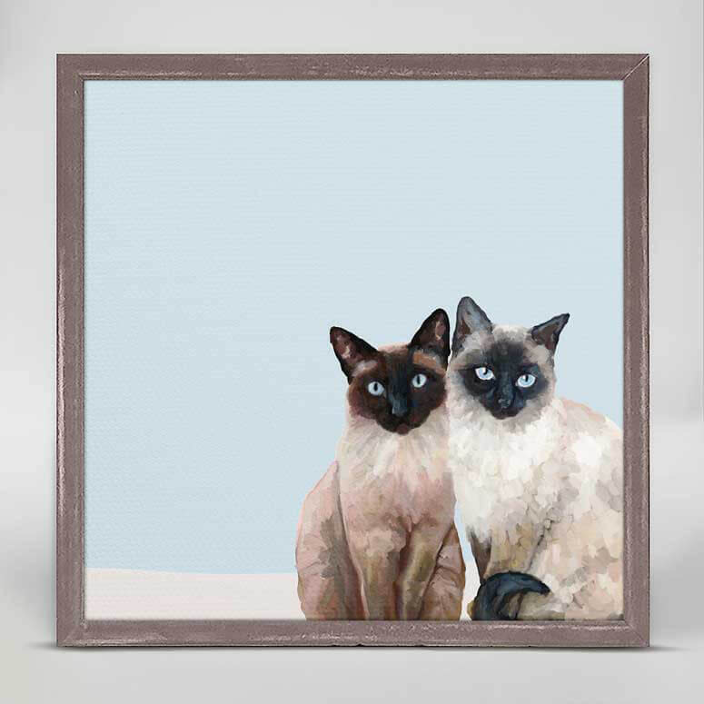 available at m. lynne designs Siamese Cat Duo Framed Canvas