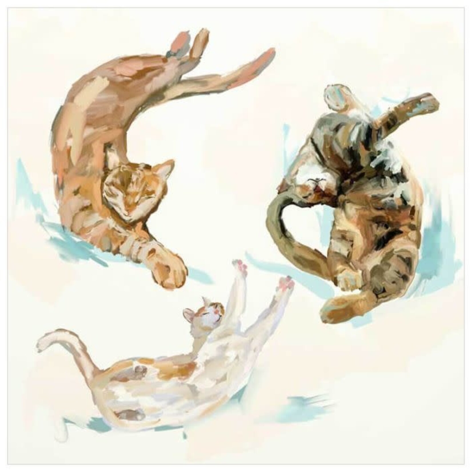 m. lynne designs stretchy cat trio framed canvas