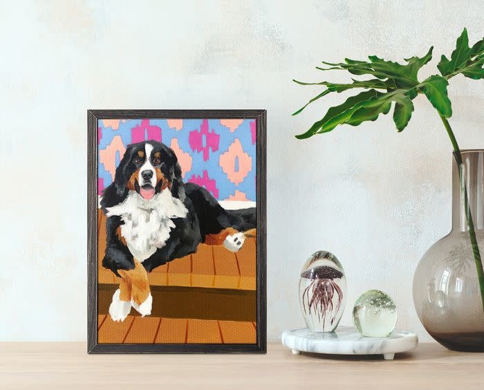 available at m. lynne designs Rufus Framed Canvas