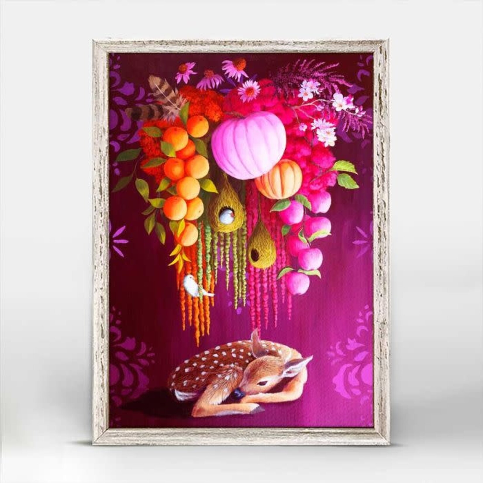 m. lynne designs deer baby framed canvas