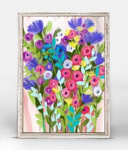 Cheerful Bloom Framed Canvas