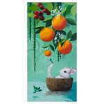 m. lynne designs relaxed chinchilla framed canvas
