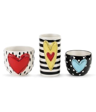 available at m. lynne designs Heart Vases