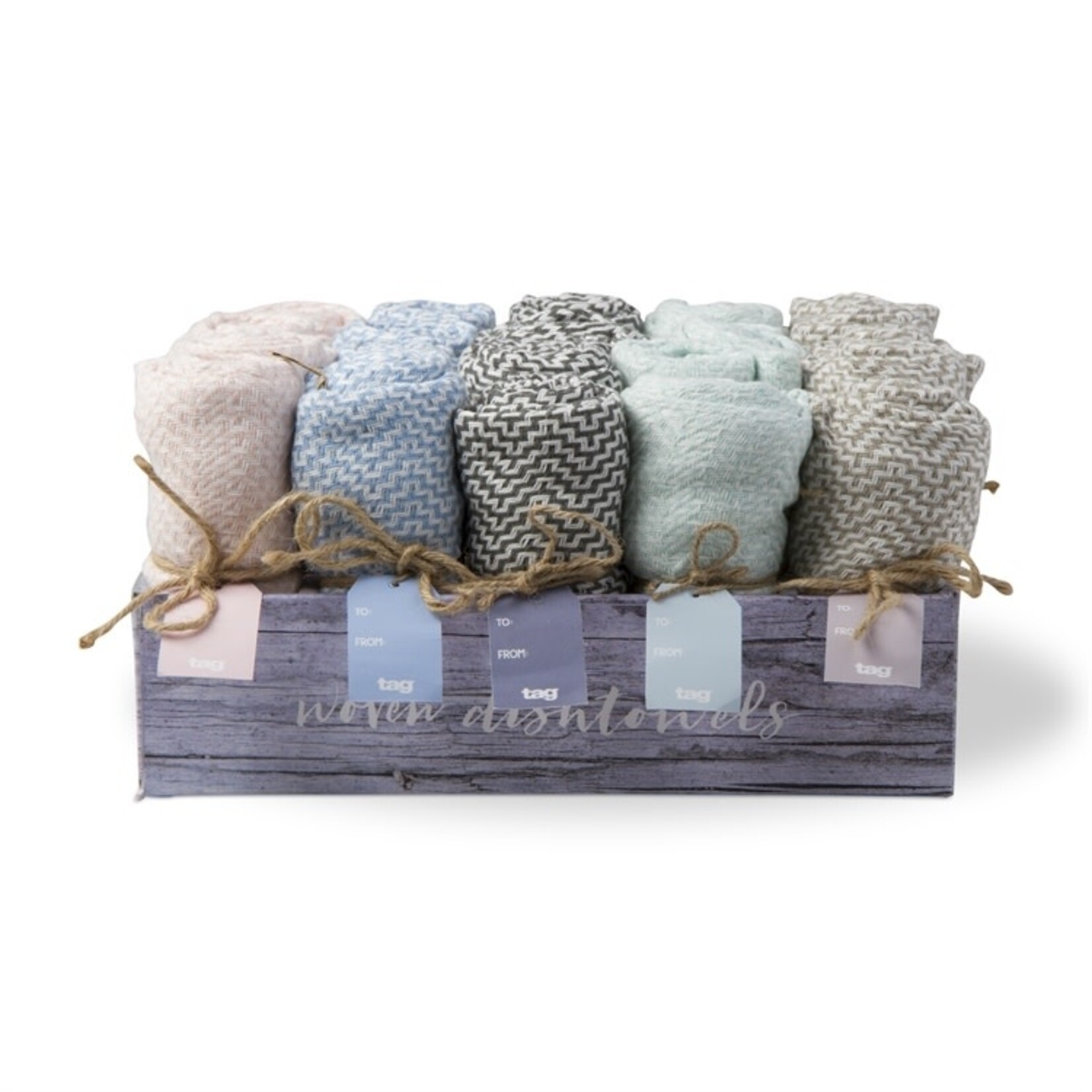 m. lynne designs zig zag tea towel